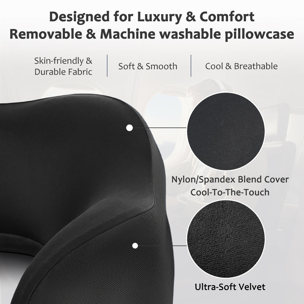 Close-up of the Zeoprix Classic removable machine-washable cover with cool-to-the-touch nylon-spandex inner and soft velvet outer