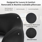 Close-up of the Zeoprix Classic removable machine-washable cover with cool-to-the-touch nylon-spandex inner and soft velvet outer