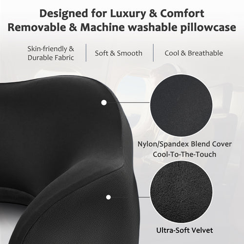 Close-up of the Zeoprix Classic removable machine-washable cover with cool-to-the-touch nylon-spandex inner and soft velvet outer